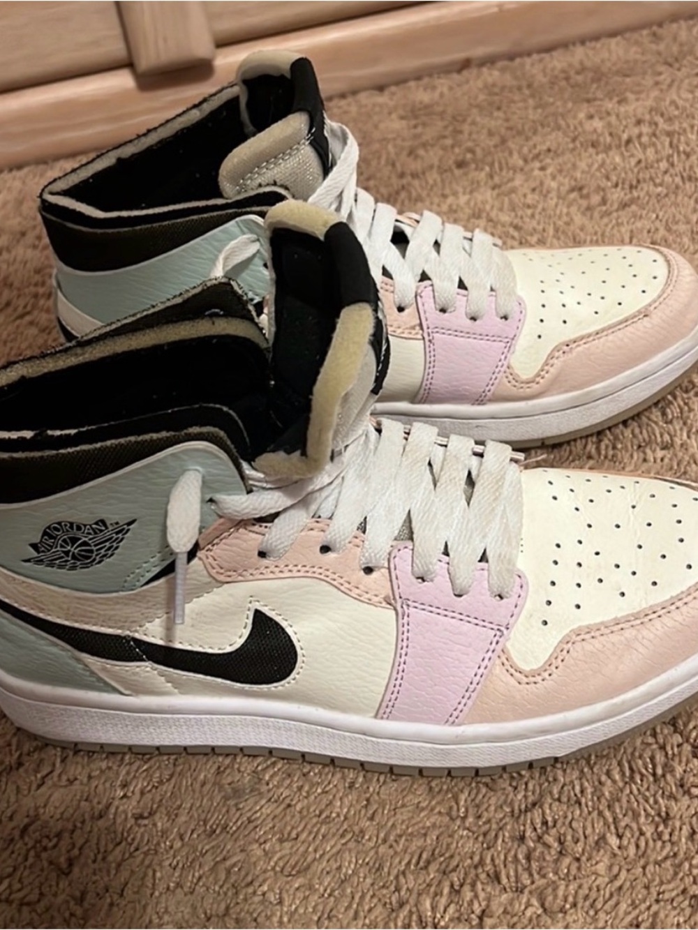 Nike Air Jordan 1 High Zoom Air CMFT Comfort Easter Sneakers Shoes Women Size 8